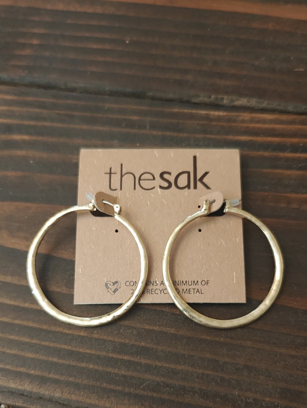The Sak Hammered Gold Hoop Earrings AA31 6805